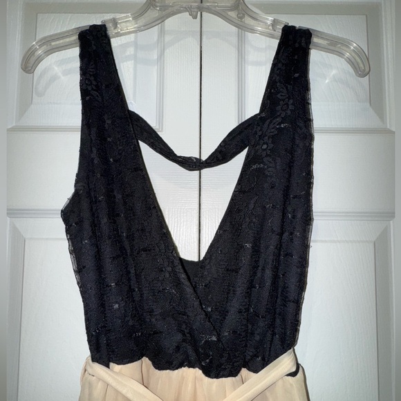 Rare London Multicolored High Low dress Plunge Neckline. Strap back Size 10VGUC - Picture 2 of 16